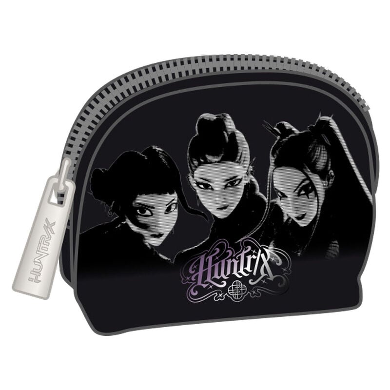 Monedero negro SAFTA KPop Demon Hunters con tres guerreras ilustradas