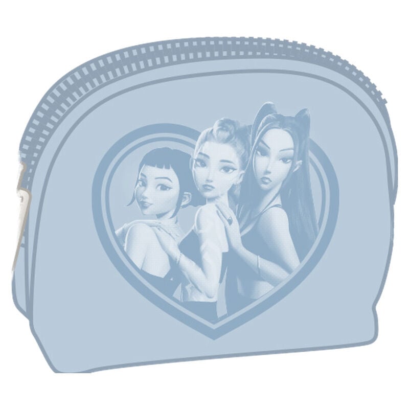 Monedero azul SAFTA de KPop Demon Hunters con tres guerreras