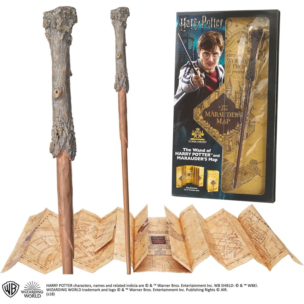 Varita mágica y Mapa del Merodeador de Harry Potter en caja - 3