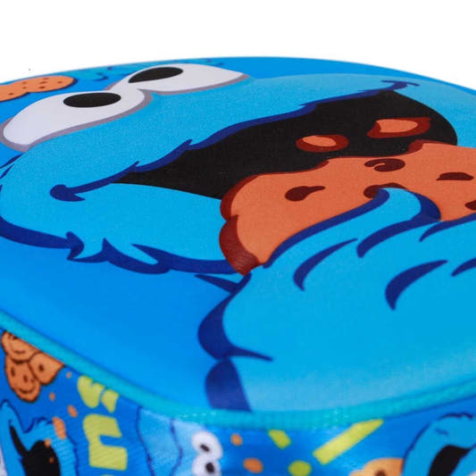 Mochila azul 3D de Monstruo de las Galletas de Barrio Sésamo - 3