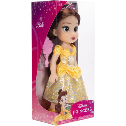 Muñeca Bella de Disney con vestido amarillo, tiara y espejo rosa - 3