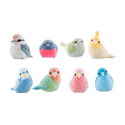 Figuras BANDAI Birds Mofu Mofu Tenori Friends de pájaros coloridos