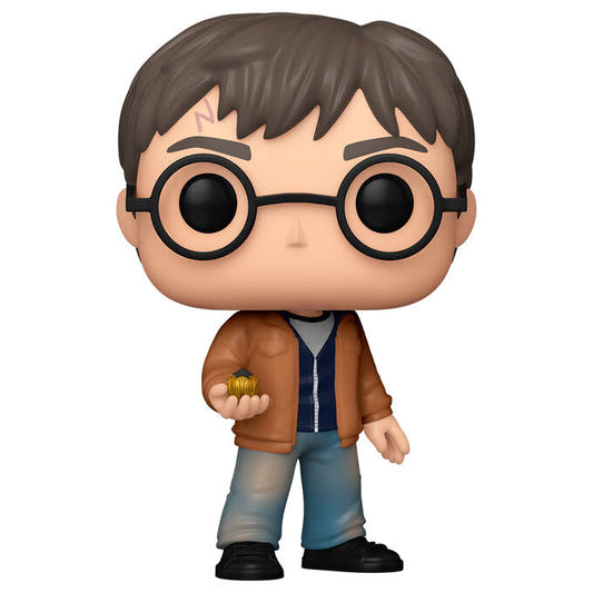 Figura FUNKO POP de Harry Potter con gafas y chaqueta marrón