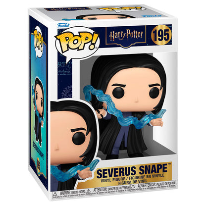 Figura Funko POP! de Severus Snape con varita y efecto mágico azul - 2