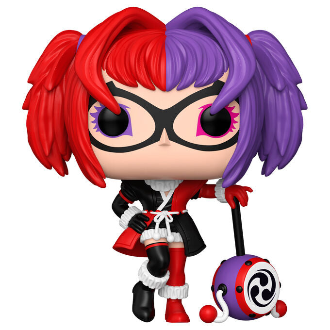 Figura FUNKO POP! de Harley Quinn Batman Ninja con cabello rojo y morado
