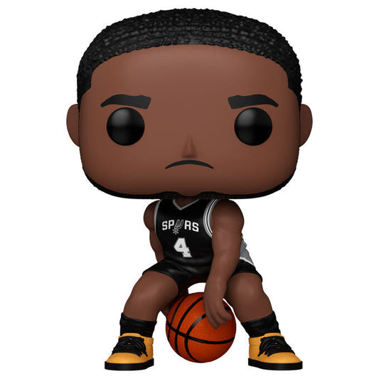 Figura Funko POP! de De'Aaron Fox con uniforme de San Antonio Spurs y balón