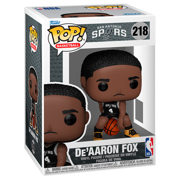 Figura Funko POP! de De'Aaron Fox con uniforme de San Antonio Spurs y balón - 2