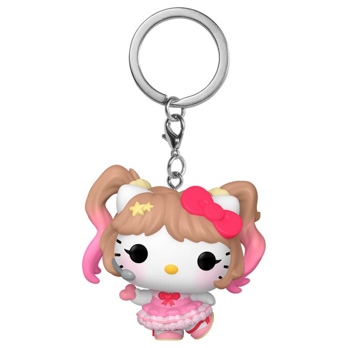 Llavero FUNKO Pocket POP! de Hello Kitty con lazo y vestido rosa