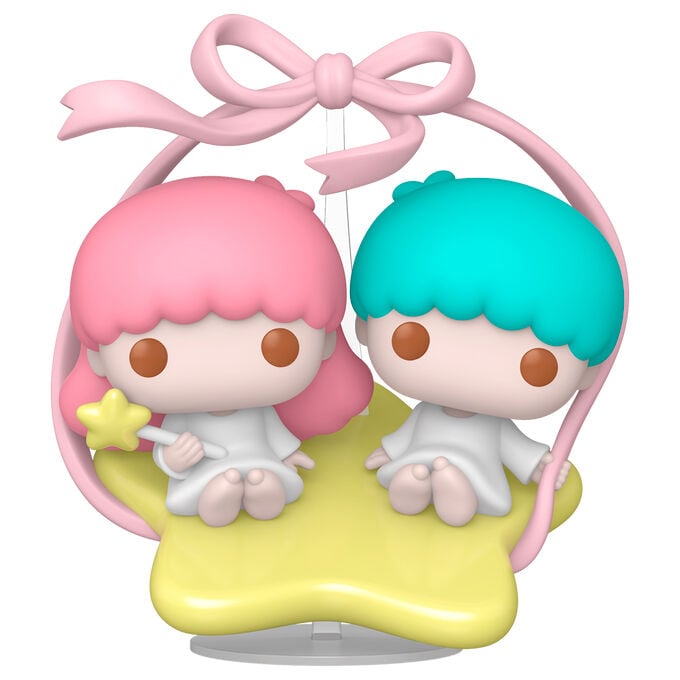 Figura Funko POP! Deluxe de Little Twin Stars sobre base amarilla
