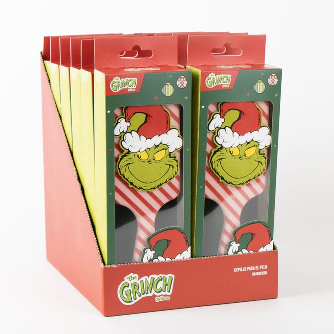 Cepillo para el pelo de El Grinch con diseño a rayas rojas y blancas - 2