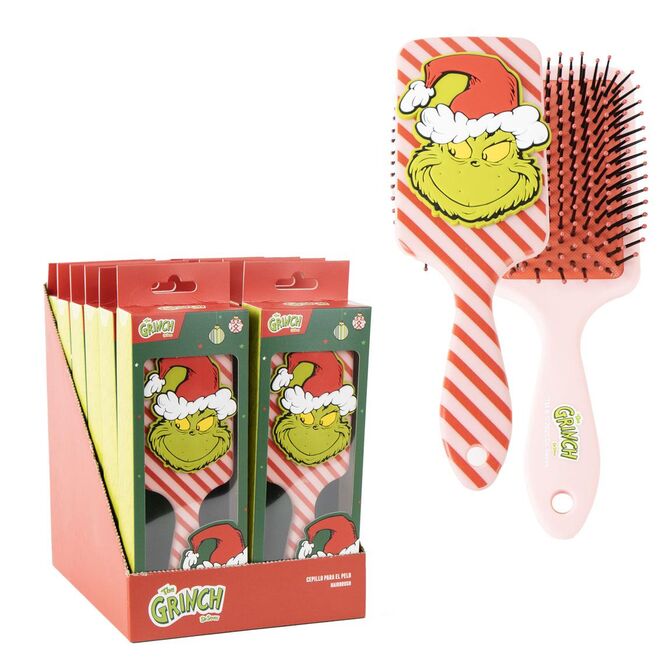Cepillo para el pelo de El Grinch con diseño a rayas rojas y blancas - 5