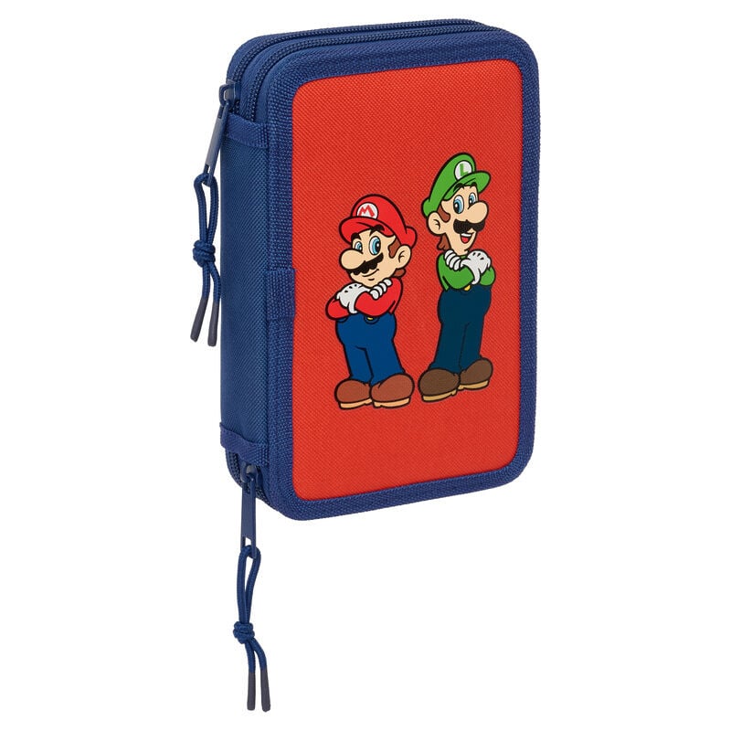 Plumier doble SAFTA de Super Mario Bros con Mario y Luigi