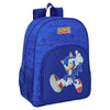 Mochila azul de Sonic the Hedgehog de 42 cm