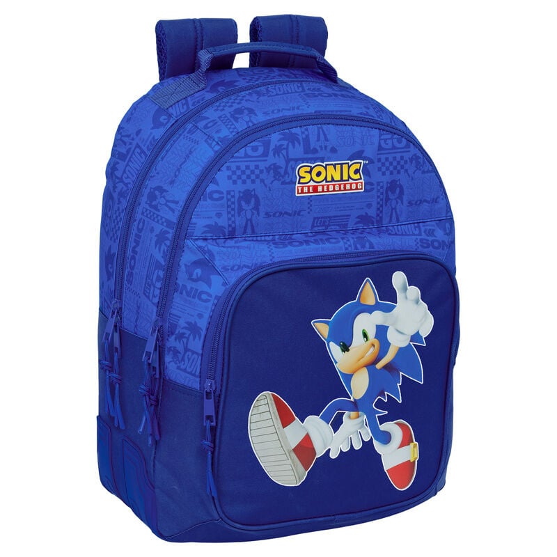 Mochila azul de Sonic the Hedgehog de 42 cm