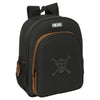 Mochila negra One Piece de 38 cm con bolsillo frontal