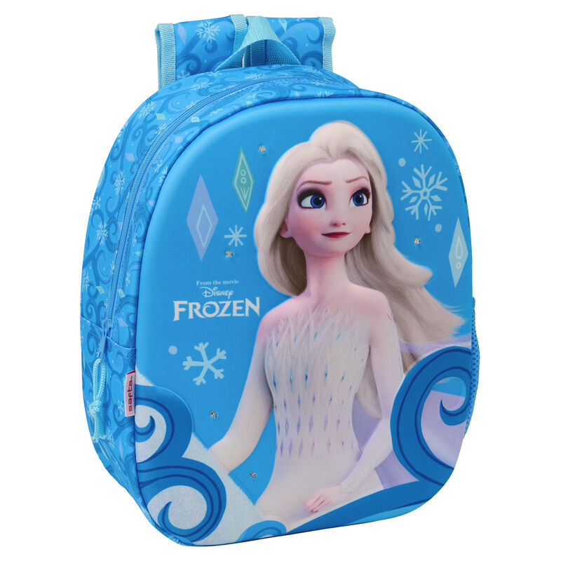 Mochila azul Frozen Disney 3D con Elsa y luces LED
