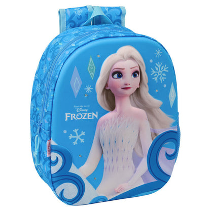 Mochila azul Frozen Disney 3D con Elsa y luces LED