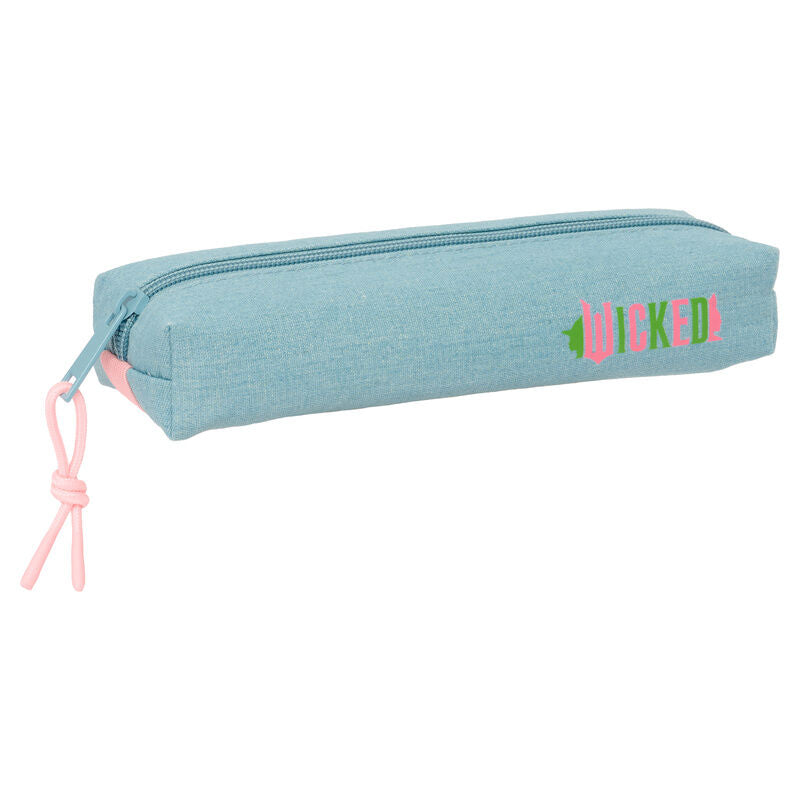 Portatodo Wicked SAFTA azul claro con cremallera y logotipo multicolor