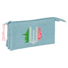 Portatodo triple SAFTA Wicked azul claro con tres compartimentos