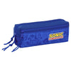 Portatodo triple azul de Sonic the Hedgehog con tres cremalleras