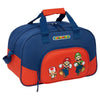 Bolsa de deporte azul y roja Super Mario Bros con Mario, Luigi y Toad