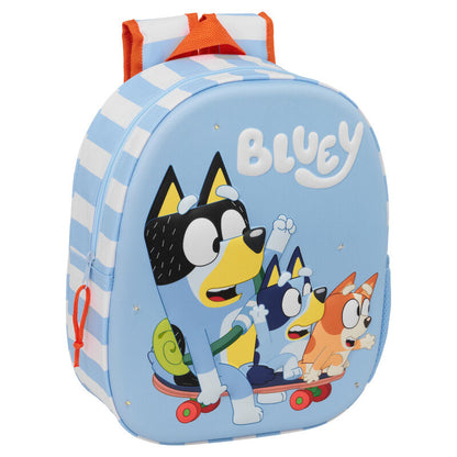 Mochila 3D LED de Bluey azul con personajes