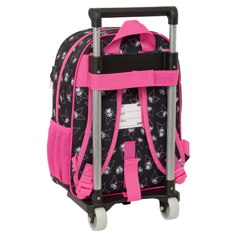 Trolley SAFTA Kuromi negro y rosa con mochila extraíble - 2