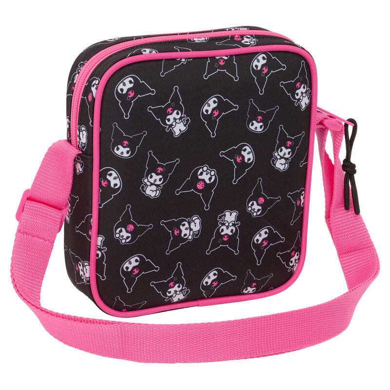 Bolso bandolera rosa de Kuromi Hello Kitty con correa ajustable - 2