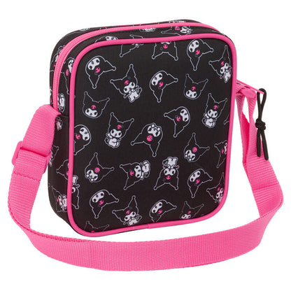Bolso bandolera rosa de Kuromi Hello Kitty con correa ajustable - 2