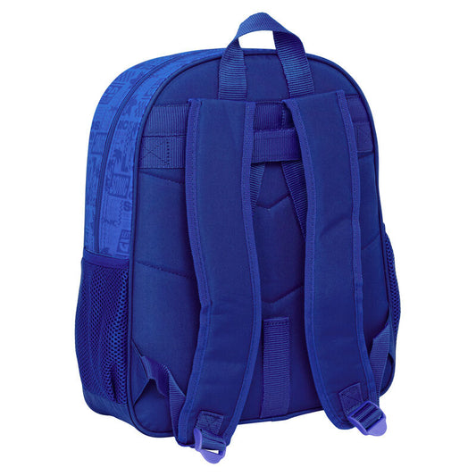 Mochila azul Sonic the Hedgehog de 38 cm con bolsillo frontal - 2
