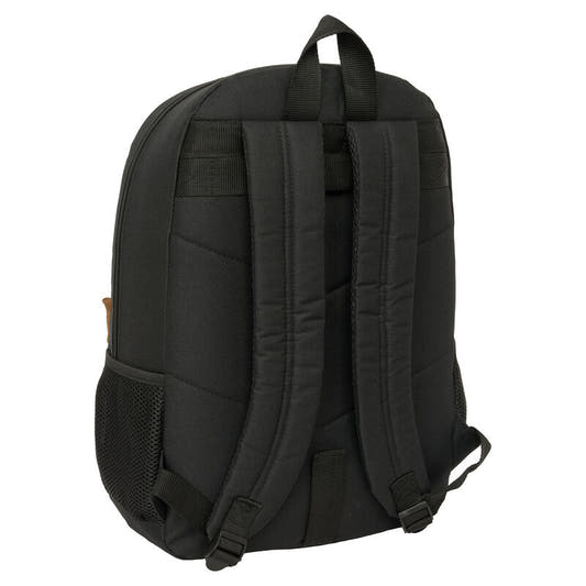 Mochila negra One Piece de 46 cm con detalles marrones - 2