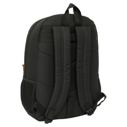 Mochila negra One Piece de 46 cm con detalles marrones - 2