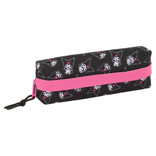 Portatodo negro de Kuromi Hello Kitty con cremallera rosa - 2