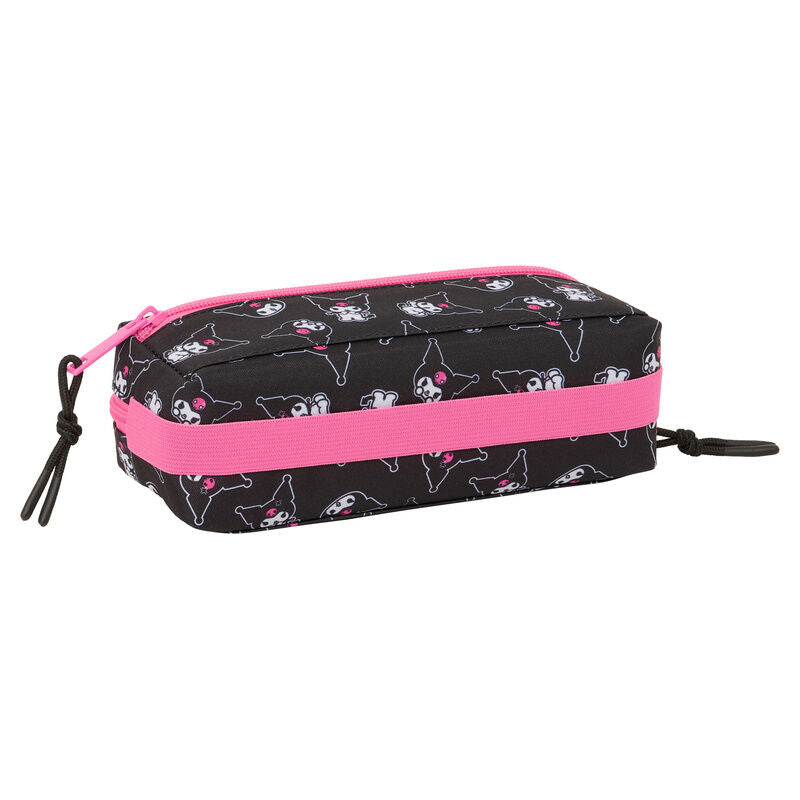 Portatodo triple Kuromi Hello Kitty negro y rosa - 2