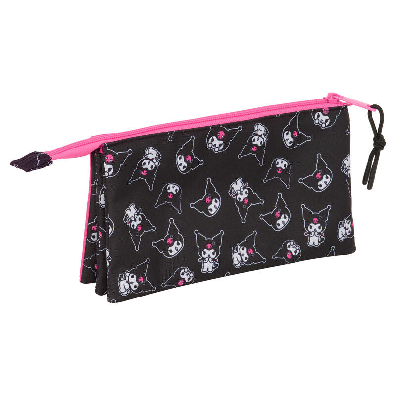 Portatodo triple rosa Kuromi SAFTA con tres compartimentos - 2