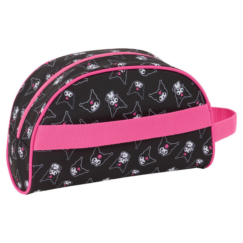 Neceser rosa y negro de Kuromi con asa lateral - 2