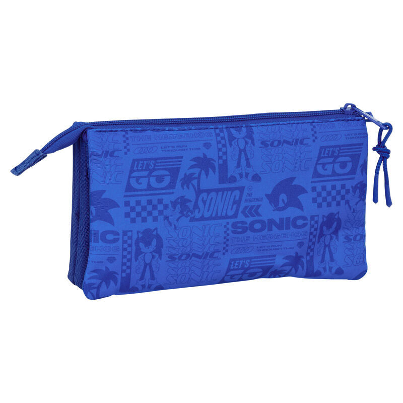 Portatodo triple azul SAFTA con Sonic the Hedgehog - 2