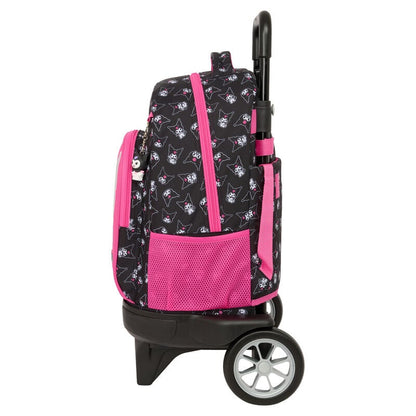 Mochila trolley SAFTA Kuromi negra y rosa con ruedas - 3