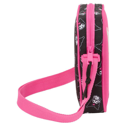 Bolso bandolera rosa de Kuromi Hello Kitty con correa ajustable - 3