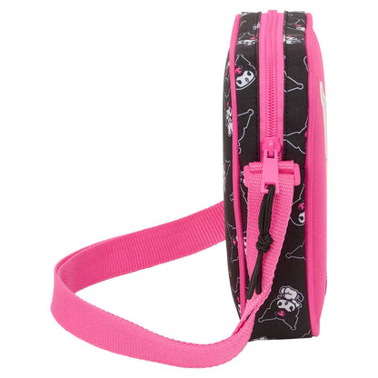Bolso bandolera rosa de Kuromi Hello Kitty con correa ajustable - 3
