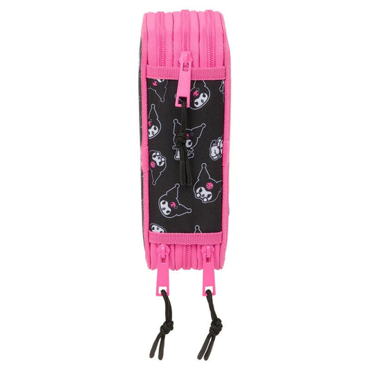 Plumier triple rosa de Kuromi Hello Kitty con tres compartimentos - 3