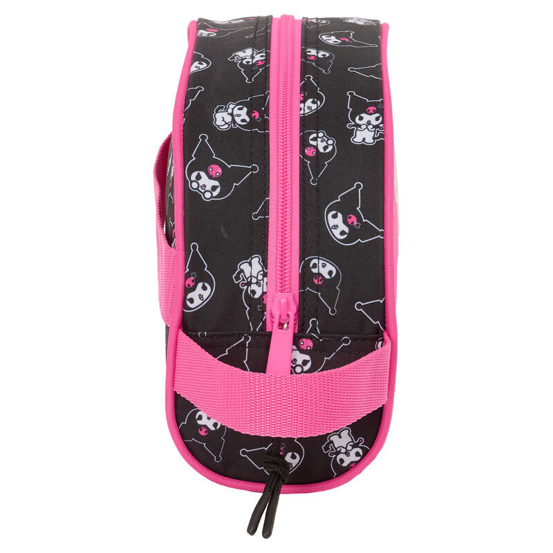 Neceser rosa y negro de Kuromi con asa lateral - 3