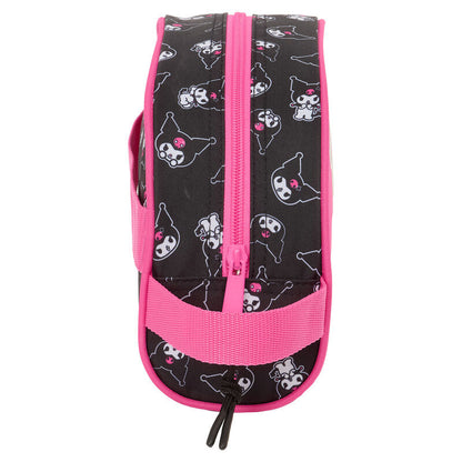 Neceser rosa y negro de Kuromi con asa lateral - 3
