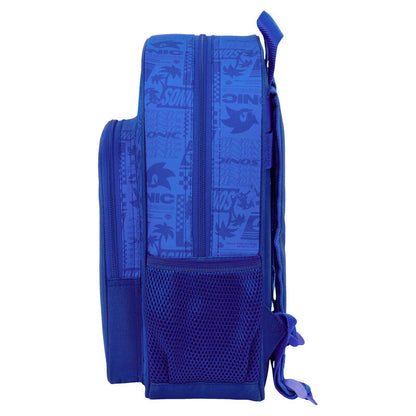 Mochila azul de Sonic the Hedgehog con bolsillo frontal - 3