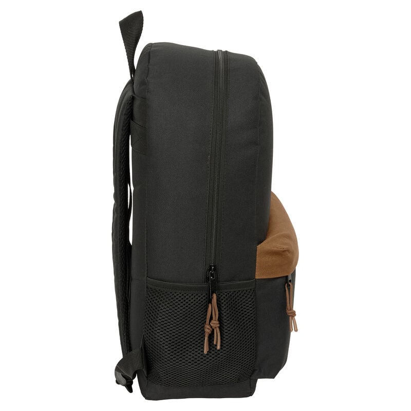 Mochila negra One Piece de 46 cm con detalles marrones - 3