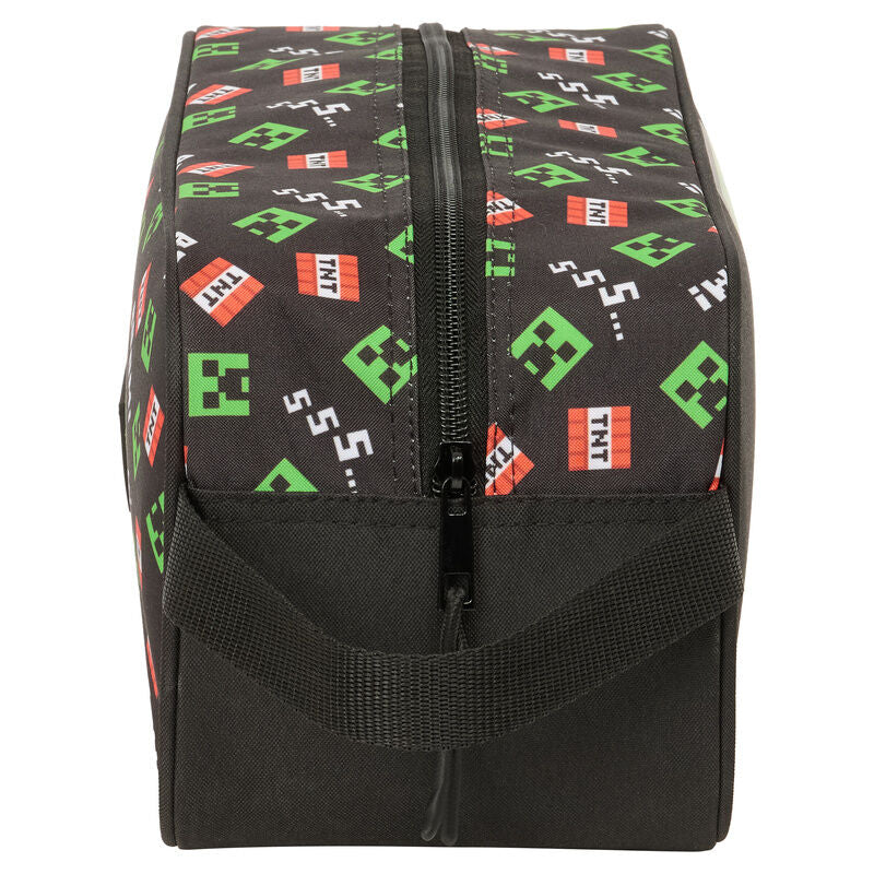 Zapatillero Minecraft SAFTA negro con Creeper y asa lateral - 3