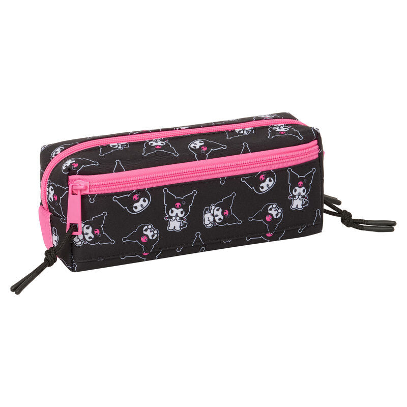 Portatodo triple Kuromi Hello Kitty negro y rosa - 4