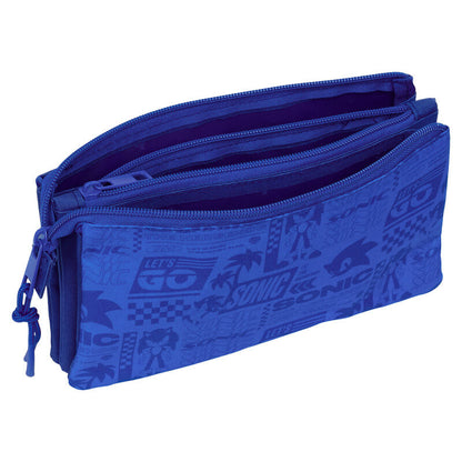 Portatodo triple azul SAFTA con Sonic the Hedgehog - 3