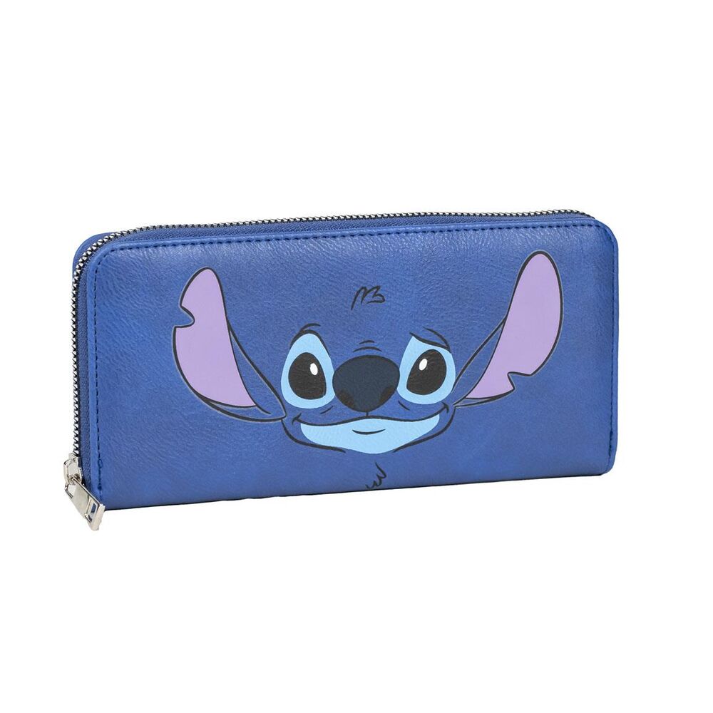 Cartera azul de Stitch Disney con cremallera
