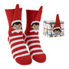 Calcetines navideños rojos y blancos The Elf on the Shelf talla 27/30